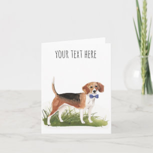 Personalisierte Grußkarte mit Text für Beagle Karte