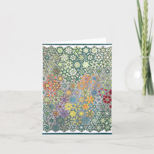 Personalisierte Grußkarte Spring Meadow Quilt Feiertagskarte