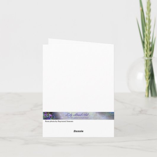 Personalisierte Grußkarte "White Rose" Karte (Rückseite)