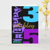 Personalisierte Grußkarte zum 35. Geburtstag POP Karte (Gelbe Blume)