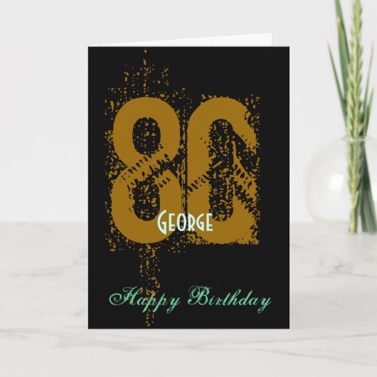 Personalisierte Grußkarte zum 80. Geburtstag Karte (Vorderseite)