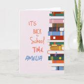 Personalisierte Grußkarte zum Zurück zur Schule Karte (Vorderseite)