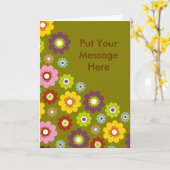 Personalisierte Grußkarten - Blume Karte (Gelbe Blume)