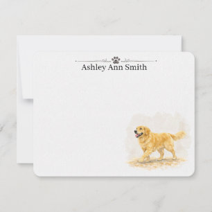 Personalisierte Grußkarten mit Golden Retriever Mo Mitteilungskarte