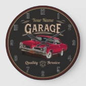Personalisierte GTO Classic Car Garage Große Uhr (Vorderseite)
