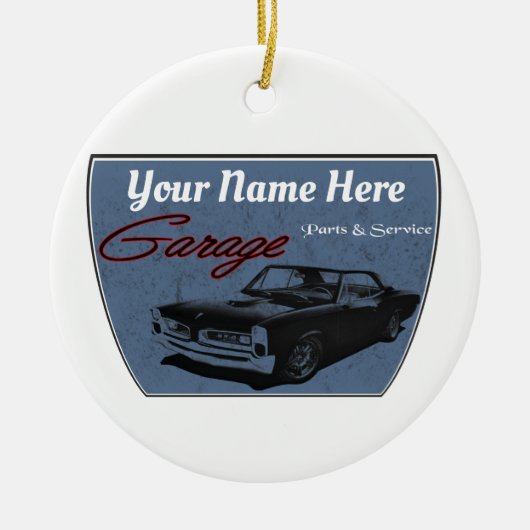 Personalisierte GTO Garage Keramik Ornament (Vorne)