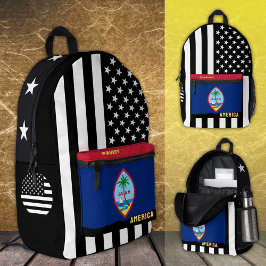 Personalisierte Guamanische Flaggentasche, amerika Bedruckter Rucksack