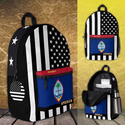 Personalisierte Guamanische Flaggentasche, amerika Bedruckter Rucksack