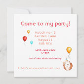 Personalisierte Guinea Party Einladung (Rückseite)