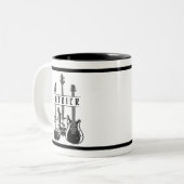 Personalisierte Guitar Player Geschenkidee Tasse f (Vorderseite Links)