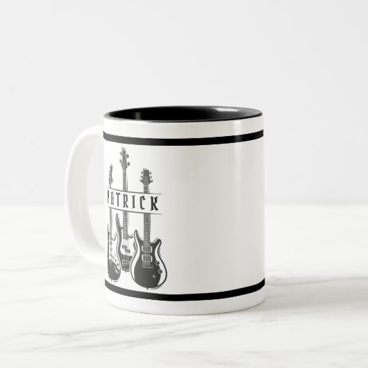 Personalisierte Guitar Player Geschenkidee Tasse f (Vorderseite Links)