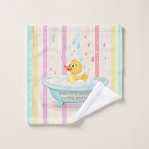 Personalisierte Gummi-Enten Kinder Waschlappen