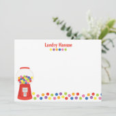 Personalisierte Gummibälle Dankeskarte (Stehend Vorderseite)