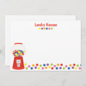 Personalisierte Gummibälle Dankeskarte (Vorne/Hinten)