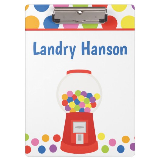 Personalisierte Gummibälle Klemmbrett (Vorderseite)