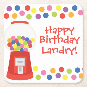 Personalisierte Gummibälle-Untersetzer Rechteckiger Pappuntersetzer