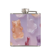 Personalisierte Gummibärmuster Flachmann (Rückseite)