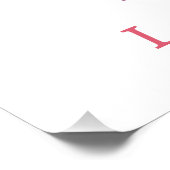 Personalisierte Gummiente erste Geburtstag Poster (Ecke)