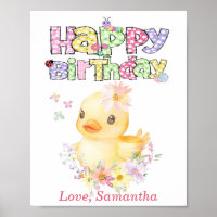 Personalisierte Gummiente erste Geburtstag