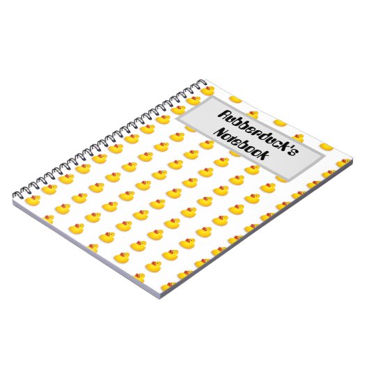 Personalisierte Gummiente Notizblock (Linke Seite)