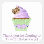 Personalisierte Gunst Aufkleber Kinder Party (Vorderseite)