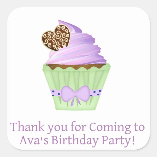 Personalisierte Gunst Aufkleber Kinder Party (Vorderseite)