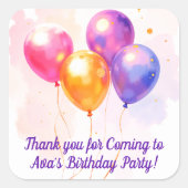 Personalisierte Gunst Aufkleber Kinder Party (Vorderseite)