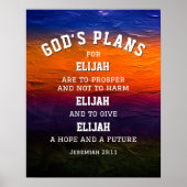 Personalisierte GÜTER PLANS Jeremiah 29:11 Christl Poster (Vorne)
