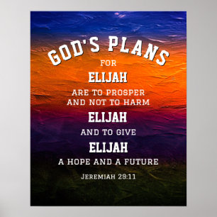 Personalisierte GÜTER PLANS Jeremiah 29:11 Christl Poster