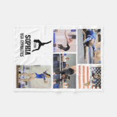 Personalisierte Gymnastik 5 Jahr der Fotocollage Fleecedecke (Vorderseite (Horizontal))
