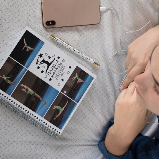 Personalisierte Gymnastik 5 Jahr der Fotocollage Notizblock