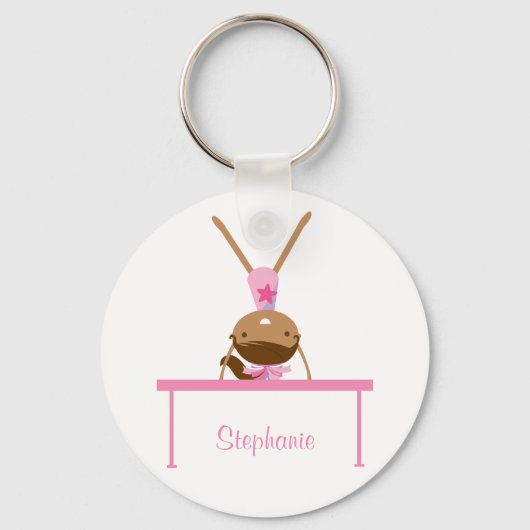 Personalisierte Gymnastik Balanceabgleich Schlüsse Schlüsselanhänger (Vorderseite)