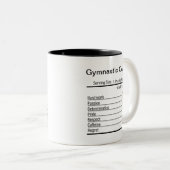 Personalisierte Gymnastik Coach Ernährung Fakten Zweifarbige Tasse (VorderseiteRechts)