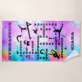 Personalisierte Gymnastik Crosswords Strand Handtu Strandtuch (Vorderseite)