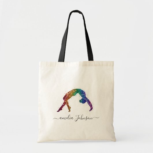 Personalisierte Gymnastik Glitter   Tragetasche (Vorne)