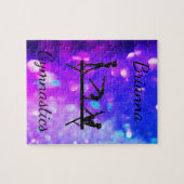 PERSONALISIERTE GYMNASTIK LILA BLAUE GRADIS PUZZLE (Horizontal)