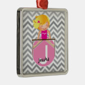 Personalisierte GYMNASTIK Verzierung Silbernes Ornament (Rechts)