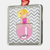 Personalisierte GYMNASTIK Verzierung Silbernes Ornament (Links)