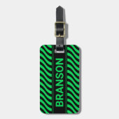 Personalisierte H Bar Green Wave Gepäckanhänger (Vorderseite vertikal)
