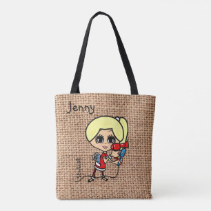 Personalisierte Haare Stylist Bag Karikatur blonde Tasche