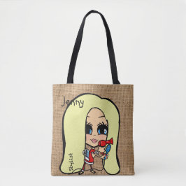 Personalisierte Haare Stylist Bag Karikatur blonde Tasche