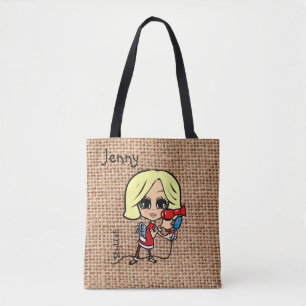 Personalisierte Haare Stylist Bag Karikatur blonde Tasche