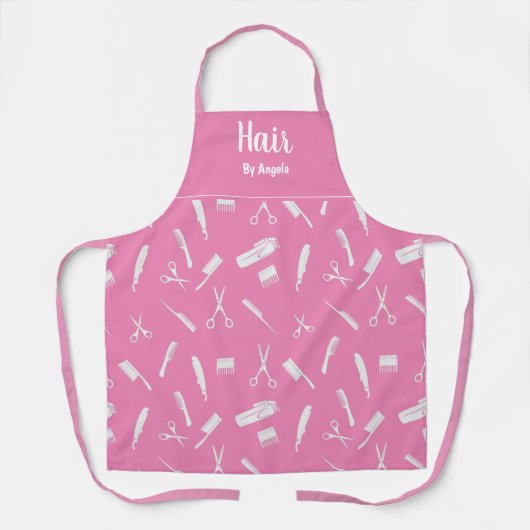 Personalisierte Haarstylistin Rosa Schürze (Vorderseite)