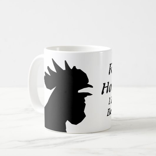 Personalisierte Hahn-Tasse Kaffeetasse (Vorderseite Links)