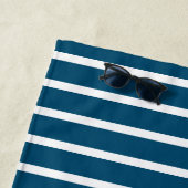 Personalisierte Haifisch-Fisch-blaue weiße Strandtuch (Beispiel)