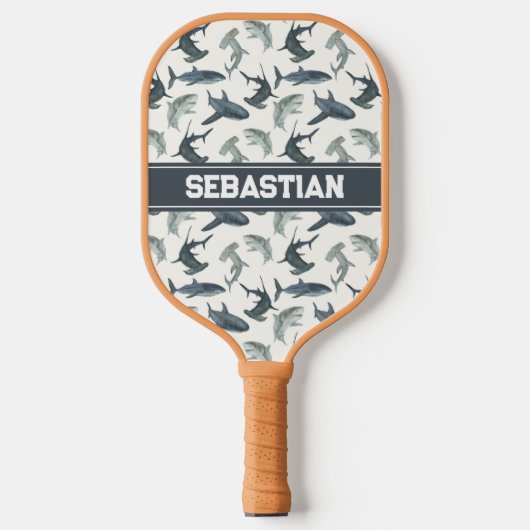 Personalisierte Haifische Pickleball Paddle - Beac (Vorderseite)