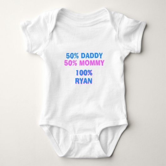 Personalisierte halbe Mama-halbe Baby Strampler (Vorderseite)