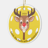 Personalisierte Hallen mit Pickleballs Keramik Ornament (Links)