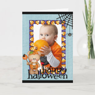 Personalisierte Halloween-Baby-Foto-Karte Karte