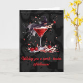 Personalisierte Halloween-Card - Spooky & Hexe Karte (Gelbe Blume)